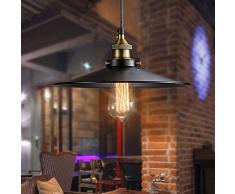 SHENSHUAI Edison Loft Lámpara colgante retro, vintage, estilo industrial, lámpara de techo de hierro pintado, con forma de paraguas, Land Art Lamp 60.0W 220.00V