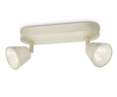 Philips myLiving Idyllic - Barra de focos, LED, iluminación interior, 2 luces, luz blanca cálida, 15000 h, IP20, color blanco