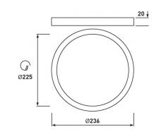 18 W redondo qubz Panel de luz Led techo empotrada Natural caliente o frío blanco 2 años de garantía Warm White 3000K