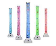 MiniSun - Lámpara de Pie LED Moderna – Burbujas y Peces de Colores – Luces que cambian color - 90cm