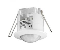Goobay IDU Sensor infrarrojo pasivo (PIR) Alámbrico Techo Blanco - Sensor de Movimiento (Sensor infrarrojo pasivo (PIR), Alámbrico, Techo, Blanco, IP20, 3 LX)