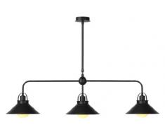 Lucide 31320/03/97 - Lámpara de techo colgante (metal, 3 bombillas E27 de 60 W), color negro