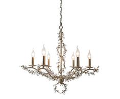 Lámpara Colgante Industrial Vintage Araña de comedor Sala de la lámpara de bronce de plata de la sala dormitorio araña de cristal de las lámparas creativas Lámpara Techo Colgantes Interiores Clásica