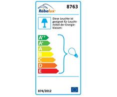 raba Lux 8763 a + + to E, Exterior plafón Oslo, metal, E27, acero inoxidable, 24 x 21, 5 cm
