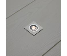 Ranex XQ-0964 iluminación de techo - Lámpara (Transparente, Plaza, Aluminio, Empotrada, Blanco cálido, DC)