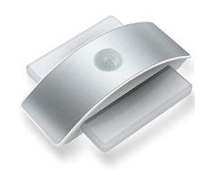 LED Luz Nocturna de Inducción, USB Recargable Lámpara de Noche con Sensor de Movimiento Detector Automática e Inalámbrica Iluminación de Pared, Gabinete, Armario para Viejos y Niños (Luz Blanca)