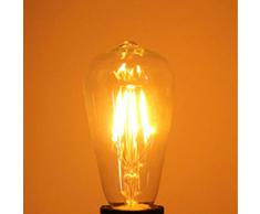 10X Vintage Bombilla de Filamento LED E27 ST64 Bombilla LED 4W E27 Base Edison Bombilla 400 Lúmenes LED Blanca Cálida 2300 K (Intensidad no Regulable, Equivalente a 40W, 360° Ángulo del Haz)