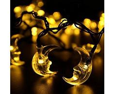 ParaCity al aire libre solar luces 16 ft 20 LED lámparas vacaciones Navidad guirnaldas luces solares de jardín impermeable