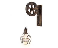 1 Luminaria Industrial Retro Hierro Apliques Loft Polea Lámpara de pared Características para iluminación interior