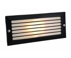 Firstlight - Lámpara empotrada en pared para exteriores (40 W, E27 Ip54, cristal translúcido), color negro