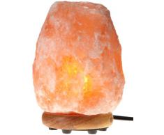 WBM LLC WBM Luz Del Himalaya #1002 Aire Natural Purificación Sal Del Himalaya Lámpara Con Neem Y Base De Madera, Con Bombilla Y Regulador De Intensidad
