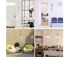 Led Lámpara de lectura LED minimalista lámpara de la luz de trabajo Dimmable Touch Switch cabecero de la pared con cuello de ganso flexible para oficina hogar(6500K-1W Cool White)