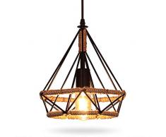 MLMH L/ámpara De Cristal De La Vendimia Industrial Ara/ña Retro L/ámpara Vintage Estilo De Hierro Sala De Estar Comedor Ara/ña