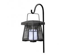 Konstsmide Assisi 7636-000 - Lámpara solar de jardín (13 x 13 x 83 cm, batería NiMH, plástico), color negro