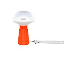 REXSO Lámpara de luz LED de emergencia portátil 18650 para el sistema de iluminación del coche y al aire libre de luz de camping (Naranja)