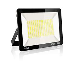 200W LED Foco Exterior, Proyector Foco Led Blanco Frío 6000K Floodlight Brillo Alto IP65 Impermeable Exterior Iluminación para Jardín, Garaje, Fábrica [Clase de Eficiencia Energética A++]