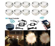 10 unids Tamaño Grande Ø61mm Proyector Empotrado LED DC12V Luz de Tierra IP67 Impermeable Empotrado Patio Exterior Jardín Lámpara Led