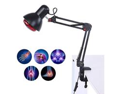 Lámpara de Masaje Fisioterapia LED Calor Infrarrojo masajeador de calentamiento de temperatura ajustable con rueda rodante abrazadera para Aliviar el Dolor muscular en la articulación(EU-Stecker)