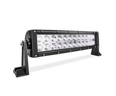 Barra Led 4x4 Rigidon 30cm 72W Barra Led Coche IP67 Impermeable Faro Led Focos Led 12v 24v 6000k Barras de Luz Led para Tractor SUV ATV UTV Off-road