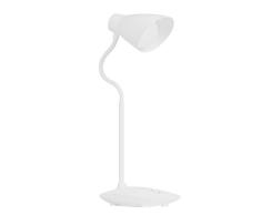 Yenmol - Lámpara de mesa, LED, luz de lectura, para cama, niños, estudio, lectura, 3 niveles de intensidad, control táctil sensible, cuello de cisne flexible ajustable con batería USB de carga