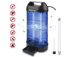 ROVLAK Lámpara Antimosquitos Electrico Antimosquitos Interior Enchufe con 18 Vatios de Luz UV Repelente de Mosquitos Lámpara de Mosquitos para la Cocina la Sala de Estar el Cuarto de los Niños, Negro