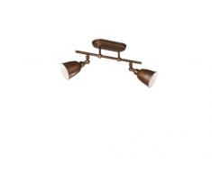 Massive Petrol - Barra de luces con 2 focos, 8 W, 230 V, color cobre