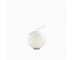 IDEAL LUX Mapa TL1 D20 E27 NÃ­quel, Color Blanco lÃ¡mpara de Mesa - LÃ¡mparas de Mesa (NÃ­quel, Blanco, Vidrio, Metal, Dormitorio, SalÃ³n, IP20, E27, 1 Bombilla(s))