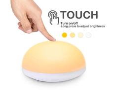 Luz Nocturna LED Iseebiz,Lámpara de Mesilla de Noche Lámparas Habitación Bebé Recargable Resistente a Caída Portátil USB Recargable