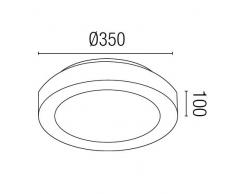 Faro Barcelona 62966 - LOGOS-2 plafon blanco 2 x e27 20w d350mm