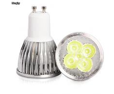GU10, AC 220-240V, 6W, intensidad regulable, LED Bombillas de ahorro de energía Blanco Cálido(Blanco Frío) lámpara aluminio coche
