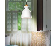 Vintage Industrial Iluminación Colgante - Retro Metal Pantallas de Iluminación Clásico Edison Colgante de Luz, Moderna Lámpara de Techo para Loft Restaurante Coffee Bar (blanco)