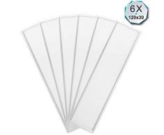 XMYX Panel LED Slim 120x30 cm, 48W, 4000 lumenes, Driver Incluido, Iluminación de Techo para Oficina, Aluminio, Luz de Techo Empotradas, Blanco,6000k,6 Pack