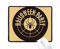 DIYthinker Redondo Patrón de Halloween de la araña antideslizante Mousepad Juego de oficina Negro Titched Bordes regalo