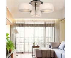 HomeLava Lámpara de techo con 3 Luces, E27, para Salón/Comedor/Habitacion (Sin Bombillas)
