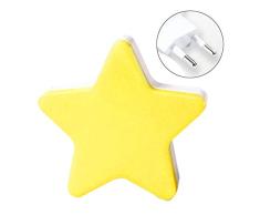 WOSOSYEYO Forma Moderna en Forma de Estrella Luz de Pared Lámpara de inducción LED Luz Nocturna Interruptor automático Sensor de luz Artículos para el hogar Ahorro de energía