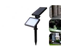 BES Faro Foco Panel energÃa Solar estaca Marcador 48 LED 10 W