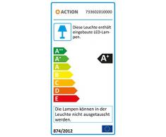 Action lámpara de techo, 2 x LED 2-focos Morgan/5 W, 8 x 15 x 26, 5 cm, 3000 K, 400 lm, eficiencia energética de clase a +, cromo 733602010000