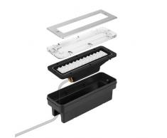 parlat LED lámpara de escalera lámpara empotrable en la pared para el exterior angular 20x7cm 230V blanca cálida