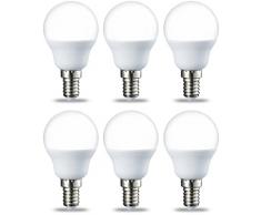 AmazonBasics Bombilla LED E14, P45, 5.5W (equivalente a 40W), Blanco Cálido- 6 unidades