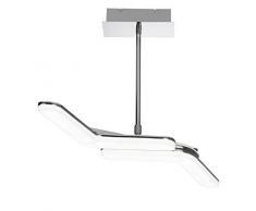 CristalRecord Boomerang Lámpara LED de Techo Telescópica, Luz Cálida, 30 W, Blanco