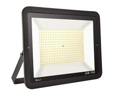 400W LED Foco Exterior Alto Brillo Proyector Led Impermeable IP65 Blanco Frío 6000K Floodlight Led Foco Exterior Iluminación para Patio, Camino, Jardín, Almacén [Clase de Eficiencia Energética A++]