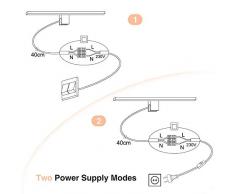Apliques Espejo Baño LED Impermeable IP44, Hommie 30cm con Interruptor Cableado y Inalámbrico, Luz Espejo Baño 4000K 350LM Blanco Neutro, para Baño, Armario, Pared,Lámpara de Espejo Baño 300*103*40mm