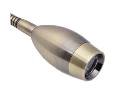 meanyee Luces de lectura de pared flexible/Lámpara de cabecera con interruptor 1 * 3Watt CREE Bronce MY-B032