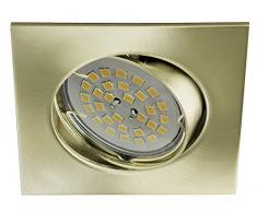 CristalRecord Foco empotrable techo GU10, 7 W, Oro viejo