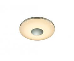 Reality Leuchten lámpara de techo LED, SMD-LED 25 W 3000 lm, luz regulable termómetro 3000-5000 K, intensidad regulable, incluye mando a distancia, diámetro 34 cm, níquel/blanco R62552506