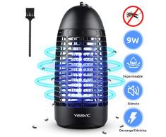 YISSVIC Lámpara Antimosquitos, 9W Lámpara Mata Insectos UV contra Polillas, Zancudos, Moscas y Mas Insectos Interior y Exterior