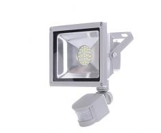 20W 30W 50W 80W de alta potencia SMD movimiento activado proyector LED con el PIR IP65 blanco frio Sensor de seguridad a prueba de agua la luz de inundacion al aire libre Jardin Iluminacion