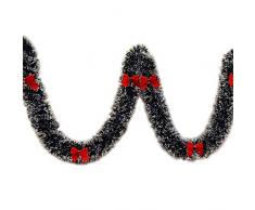 Baogu 2 Pieza Guirnalda decoración Guirnalda Guirnalda de Abeto Ornaments Verde con Puntas Blancas Fiesta Navidad 200 cm