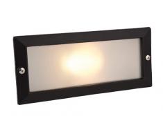 Firstlight - Lámpara empotrada de pared para exteriores (40 W, E27 Ip54, cristal translúcido), color negro