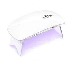 Lámpara LED UV Uñas 6W portátil Secador de Uñas para Unas de Gel manicura Shellac Gel Esmalte de Uñas Manicura Pedicure
